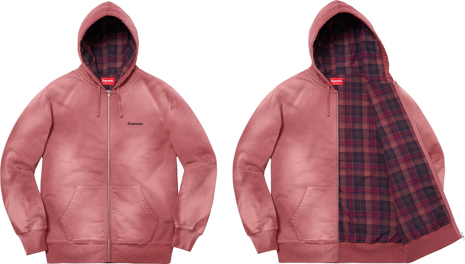Bleached Zip Up Sweatshirt view 3